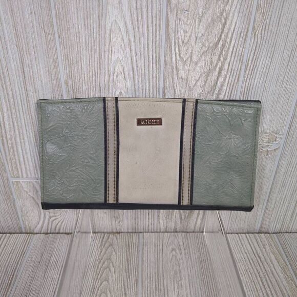 Miche Womens Classic Jodi Shell Bag Purse Cover Green Cream Black Colorblock - Picture 1 of 6
